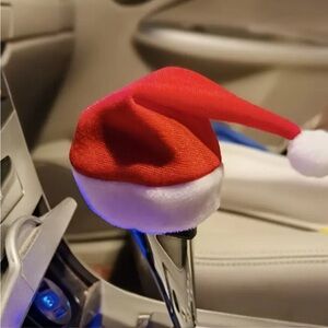 Car Gear Shift Cover, Santa Hat, Car Interior Decor, NEW, Festive Car Decor